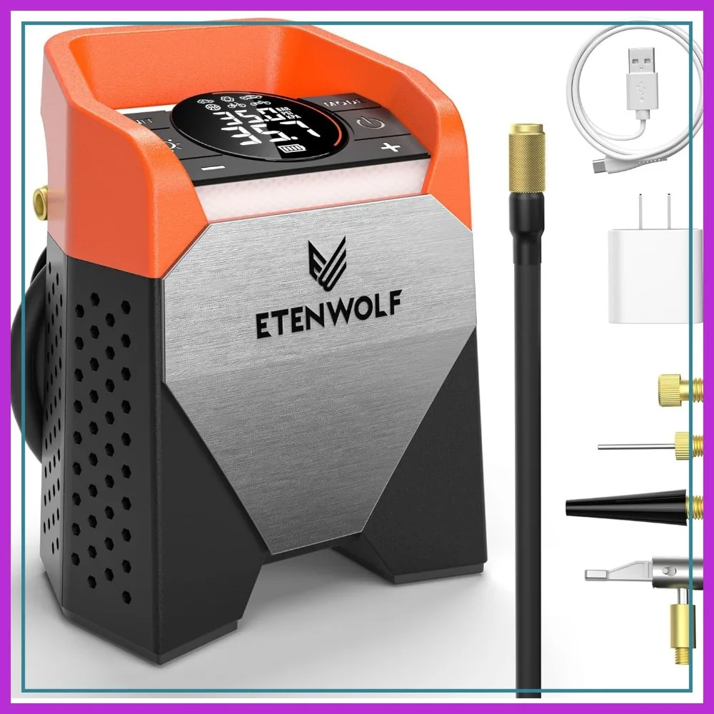 

Heavy-Duty Tire Inflator Portable Air Compressor, 160PSI Cordless Air Pump with LED Light for Car Tires, Bike, Motorcycle, Balls