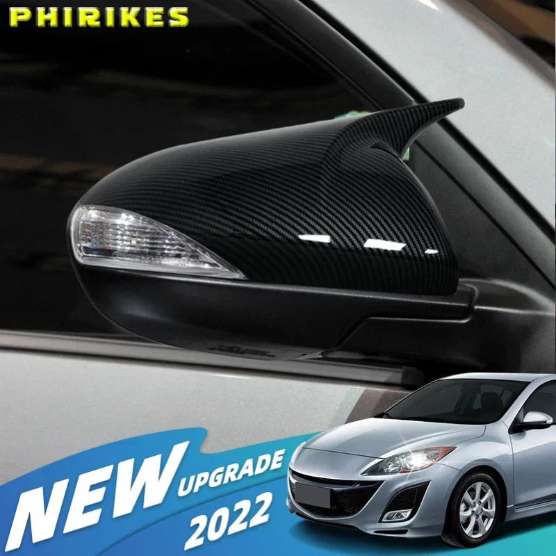 

2Pcs Car/Auto External Mirror Cap Shell Housing Wing Mirror Cover For Mazda 3 Axela BL 2.0 2009 2010 2011 2012 2013 With Color