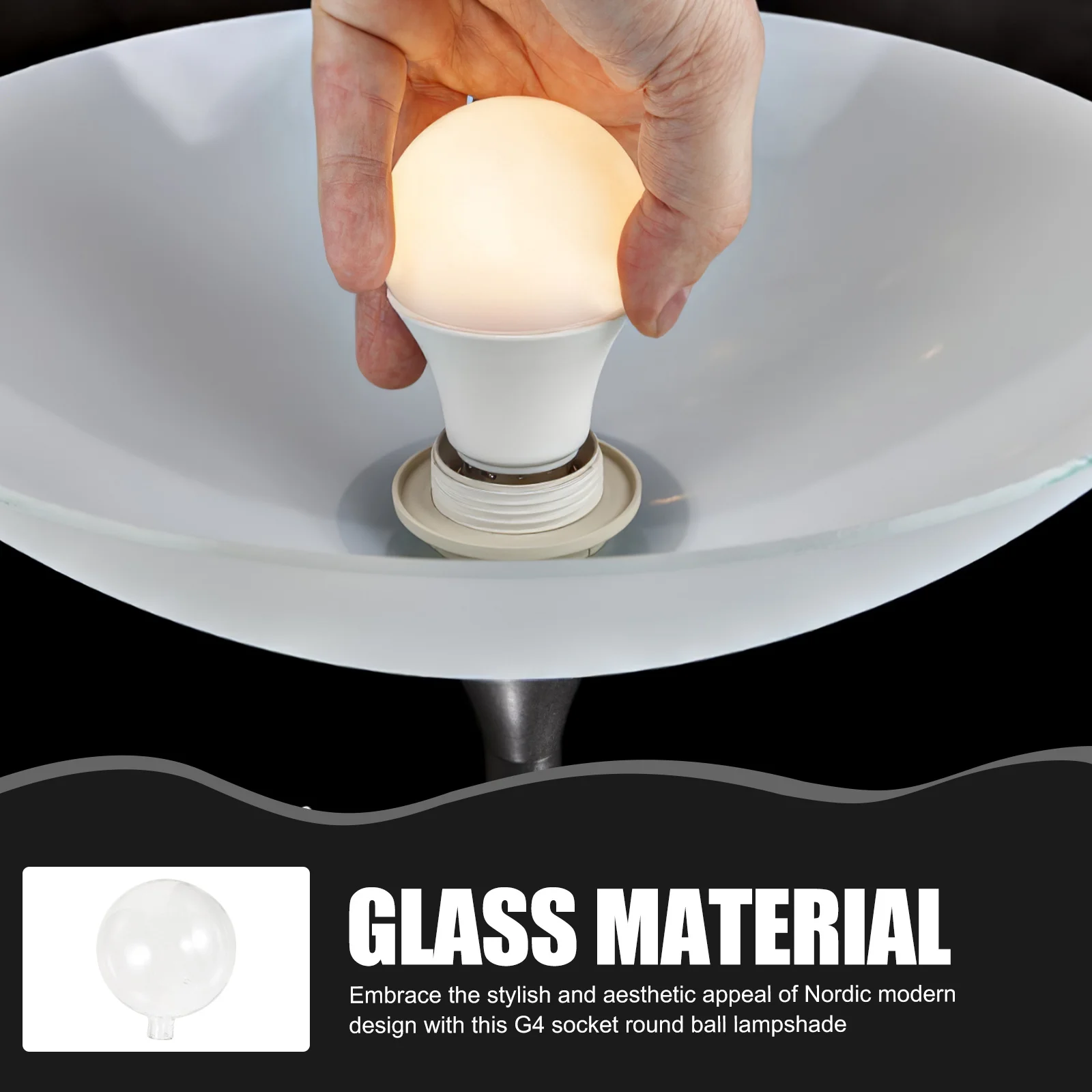 

80Mm G4 Glass Lamp Shade for Pendant Lamp Ceiling Light Cover Modern Round Ball Decorative Replacement Shade Glass Lampshade