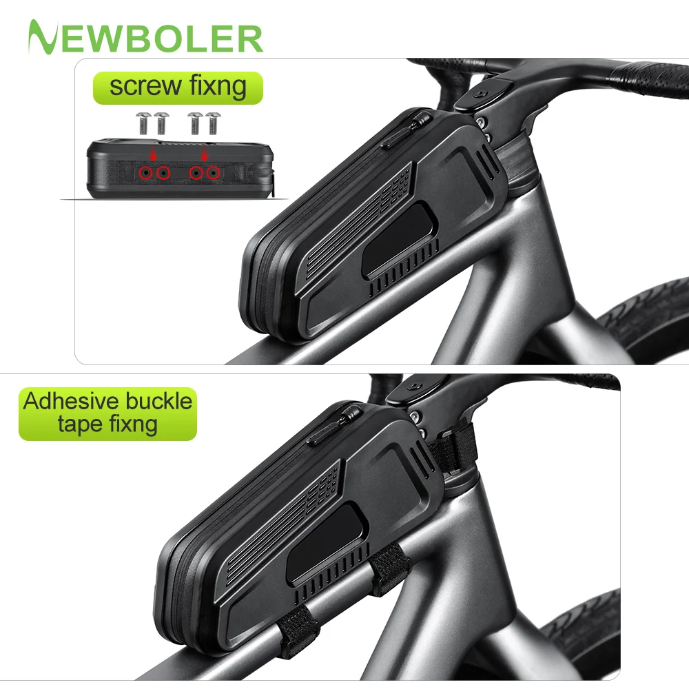 NEWBOLER Gravel Fahrradtasche Fahrrad Oberrohrtasche mit Schrauben Wasserdichte TPU Fahrradrahmentasche für Rennrad MTB Gravel Bike