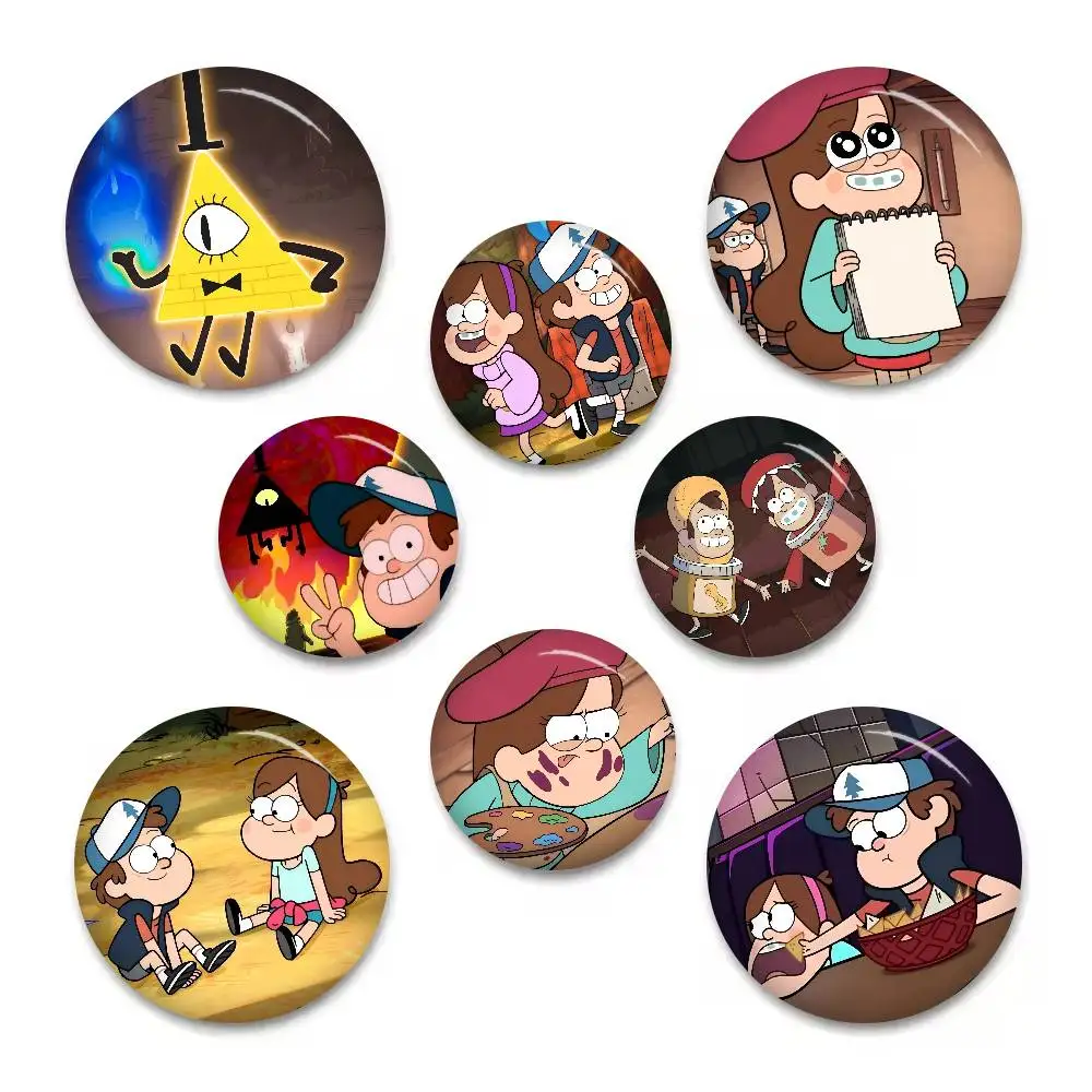 Cute G-Gravity Falls Cute Series Pins Funny Badge Interesting Cartoon Animals Brooches Backpack Clothes Gift Accessory