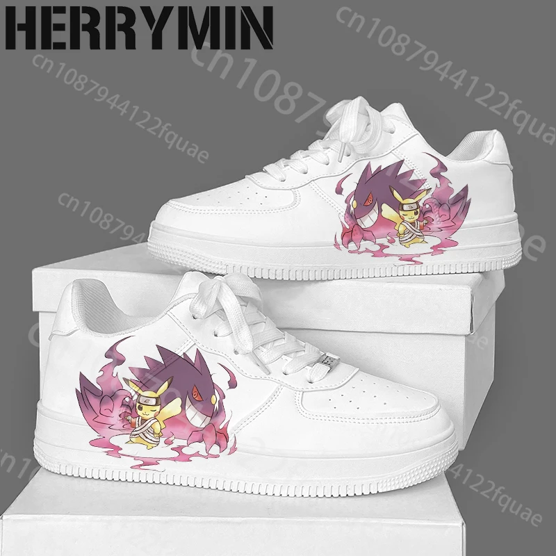 

Pokemon 2025 Hot Sale Adult shoes white fashion trend man woman genuine leather comfortable season breathable casual shoes