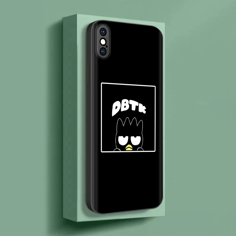 Capa protetora preta para OPPO, Reno 8, 8T, 6, 6Z Pro, 7, 7Z Plus, Badtz Maru