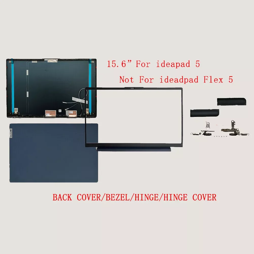 tampa traseira do portatil para lenovo ideapad moldura dobradicas shell ab substituicao novo 15iil05 5cb0z31048 5cb1b42833 01