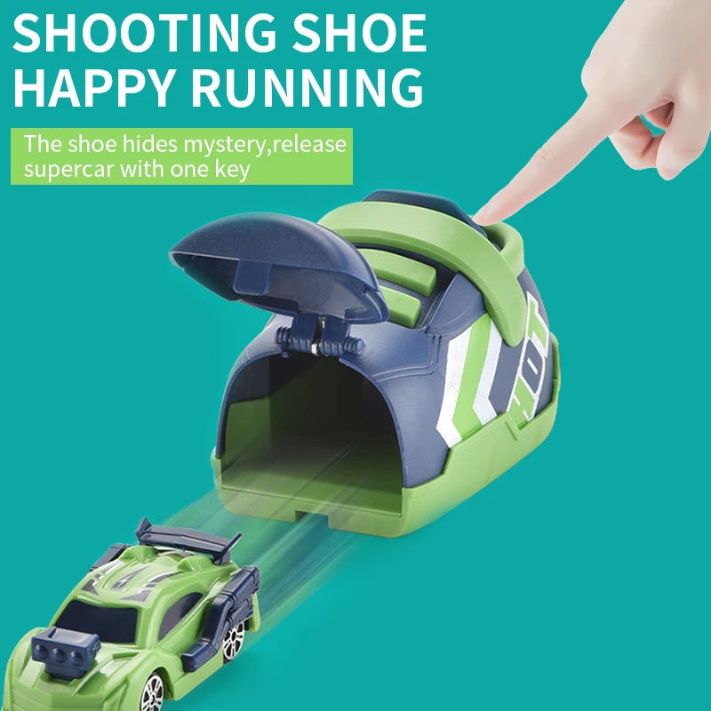 Creative Catapult Car Toys. Ejection Super Racing Car Ejection Running Shoes Inertia Vehicle Competitive Toys for Children