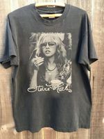 Stevie Nicks Rare Design Charcoal Classic T-Shirt Vintage Men's and Women's High Quality Cotton Summer Sports Casual Top