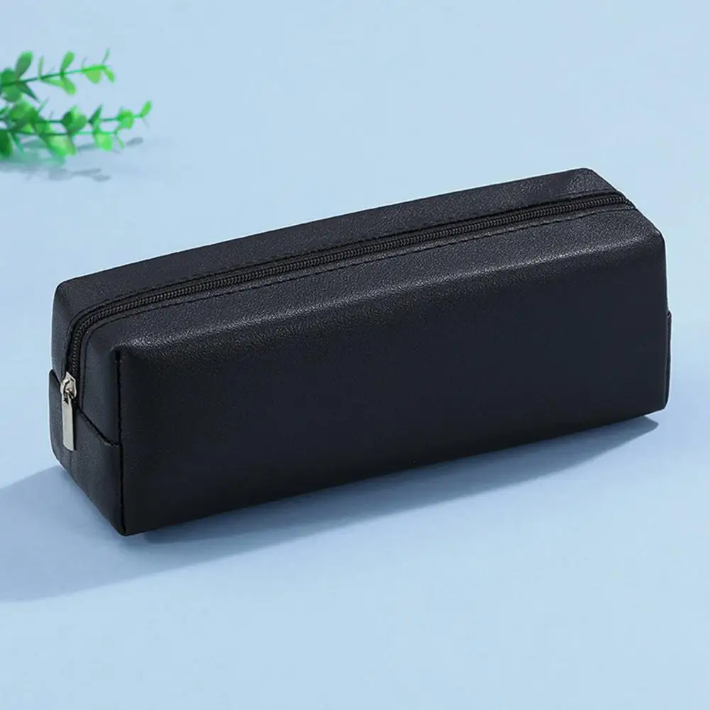 Capacity Pencil Organizer Faux Leather Pencil Case Organizer Small Zipper Pen Pouch Multi-functional Cosmetic Makeup for Travel
