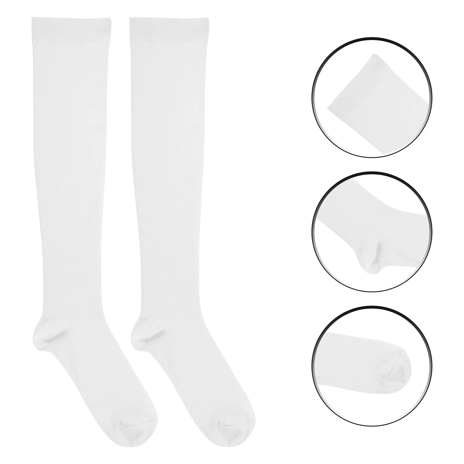 

3Pairs Premium Fencing Knee High Socks Sports Compression Socks for Men Running Training Abrasion Resistant Soft Comfortable