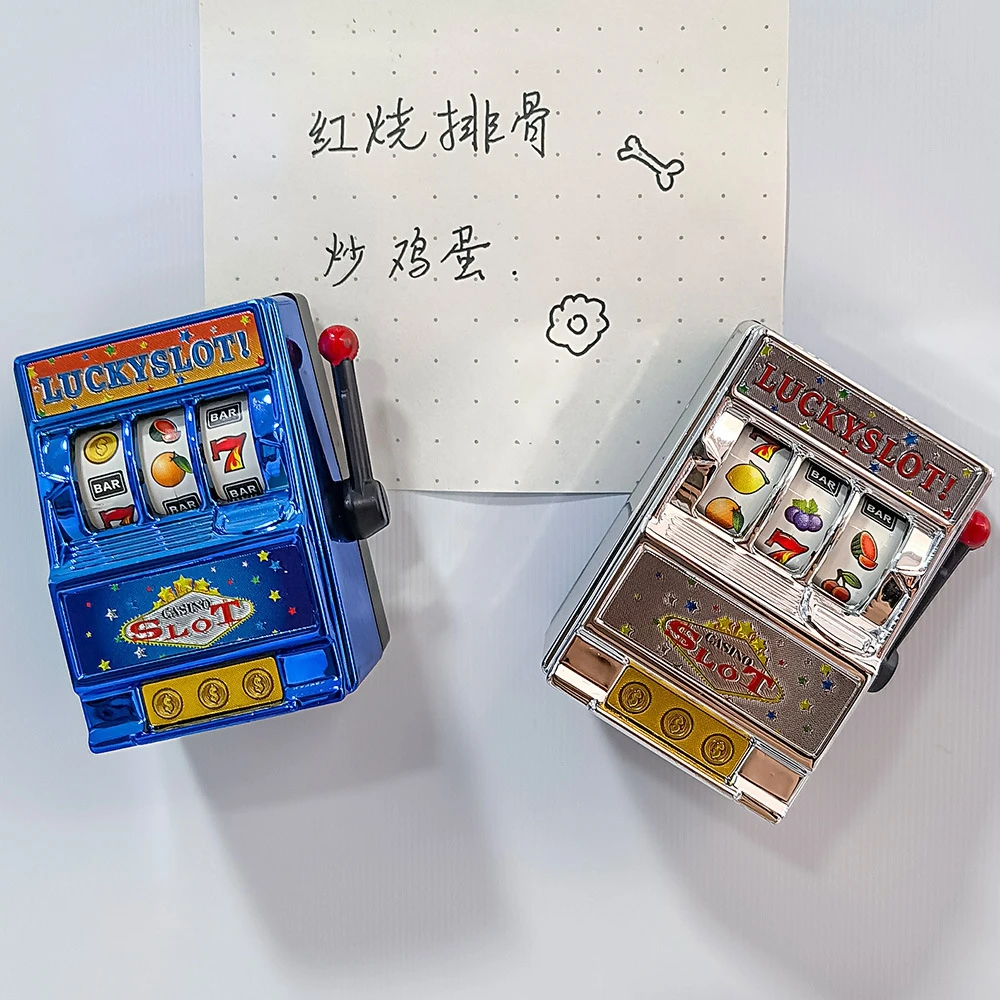 Fridge Magnets Slot Game Machine Arcade Toy Vending for Room Decoration Fruit Machine Mini Casino Novelty Gifts for Kids Adults