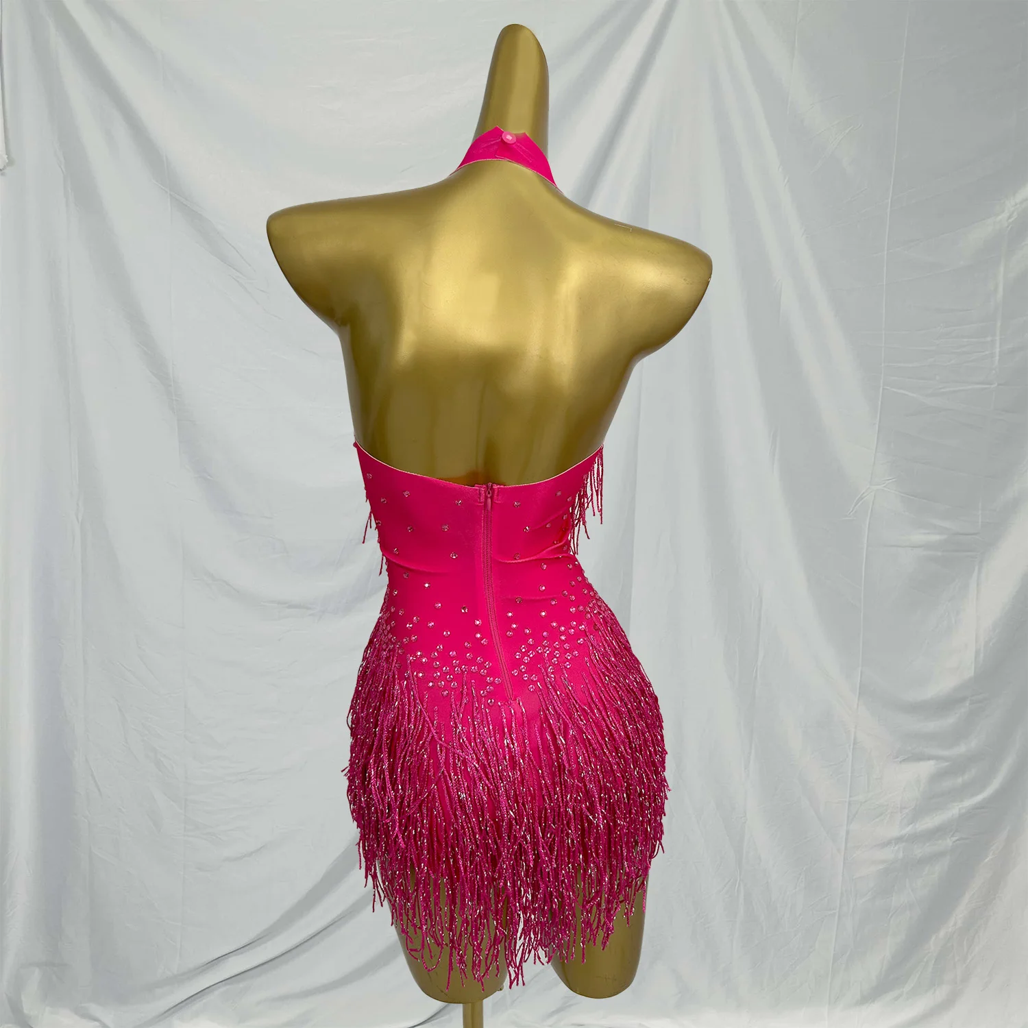 Xinliusu 9-Farben-Trikot mit glitzernden Diamanten und Quasten, Nachtclub, Tanzshow, Bühnenkleidung, Stretch-Body, Party, Sängerin-Outfit