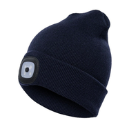 Winter Knitted Beanie Hat with Light Earphone Bluetooth Led Light Luminous Outdoor Mountaineering Handfree Music Headphone Hat