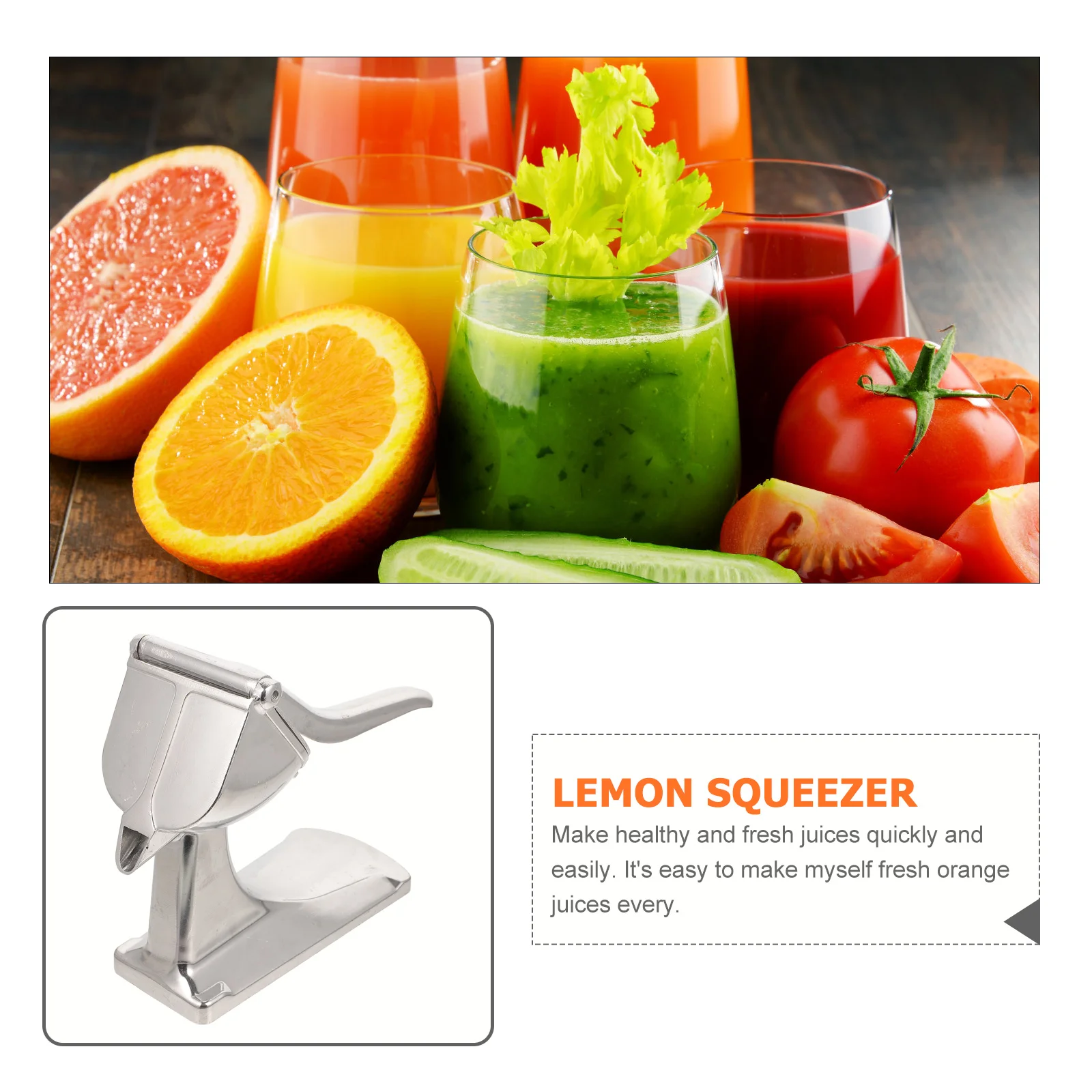 

Manual Lemon Squeezer Fruit Juicer Compact H held Aluminum Alloy Citrus Extractor Tool Household Easy Operation Stable Design