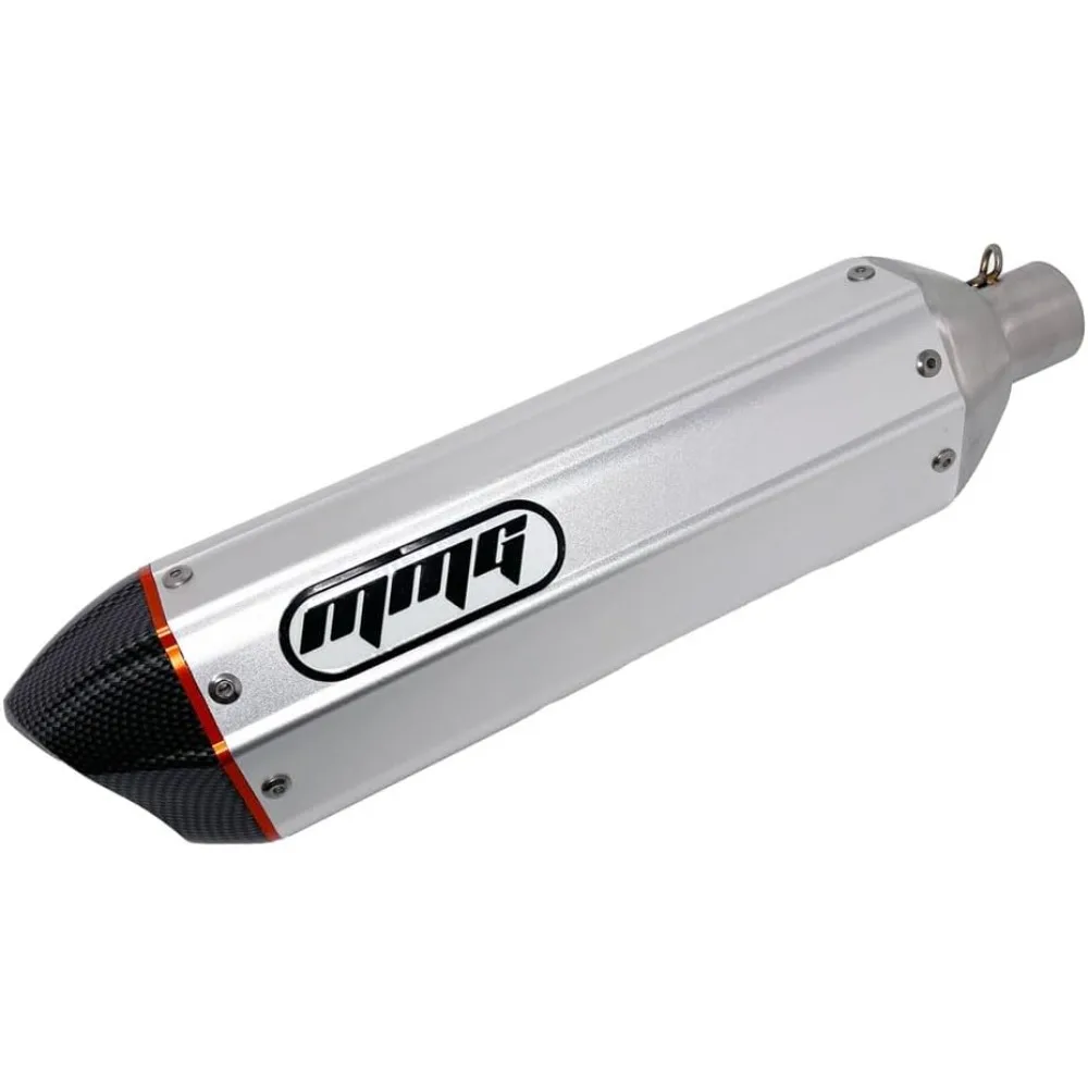 Exhaust System Muffler for GY6 125cc 150cc 4 Stroke Scooters (Metallic Silver Finish)