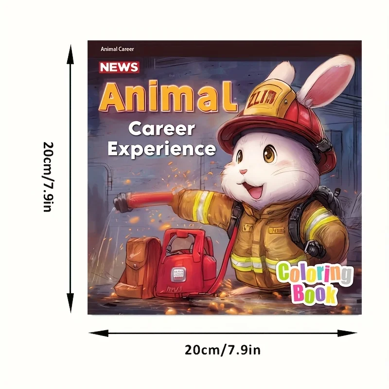 Libro para colorear de experiencia de carrera animal de 28 páginas para la reducción del estrés de adultos |   Libro para colorear para aliviar el estrés y reducir el estado de ánimo