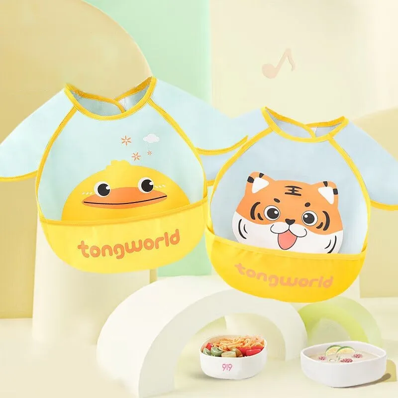 

Summer Thin Baby bib Children's bib Water and Dirt Proof Dining bib Waterproof composite cloth Overclothes Baby Stuff