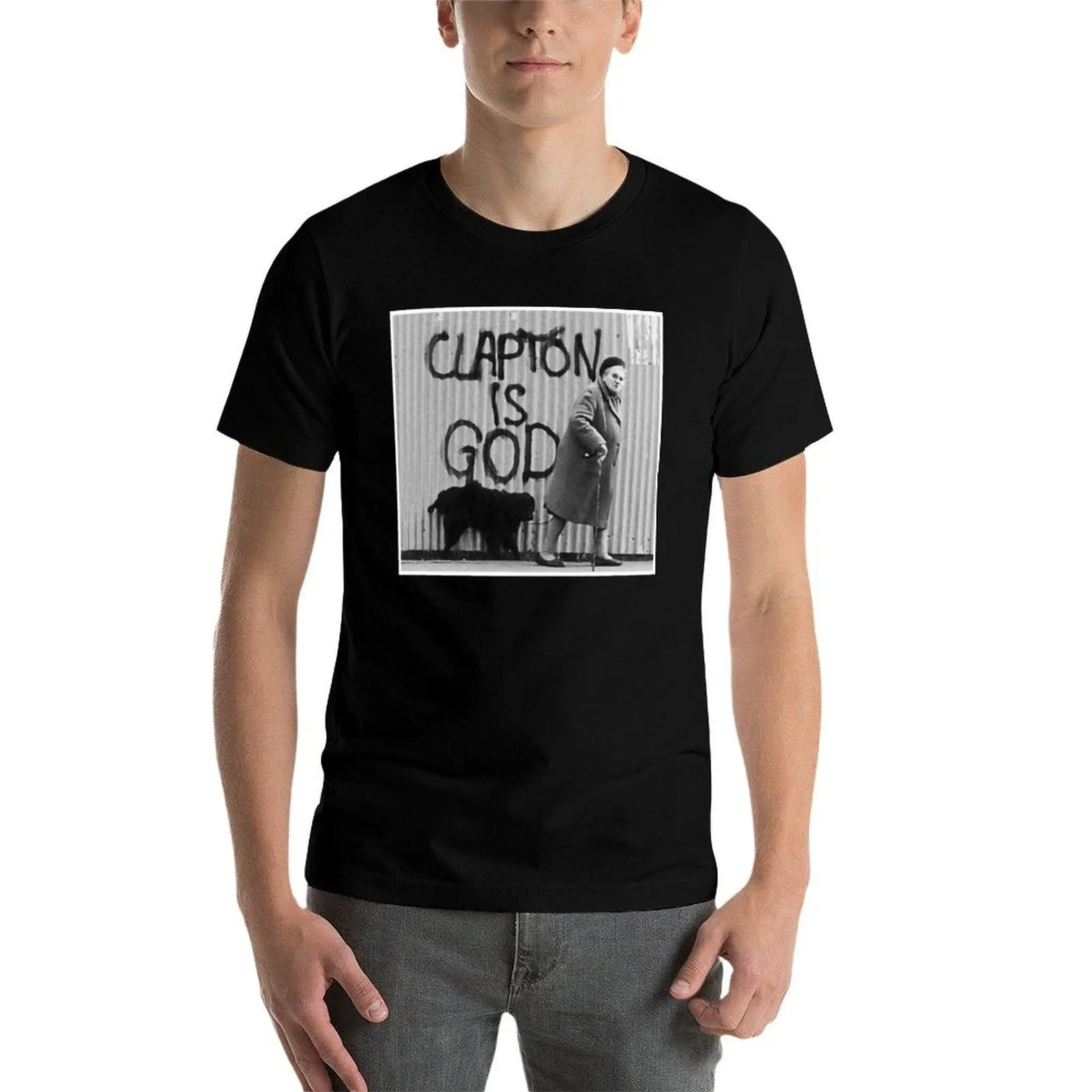 

Clapton is God Gift Fan Eric T-Shirt funny t shirts dark humor cotton t shirts man 100% T-Shirt