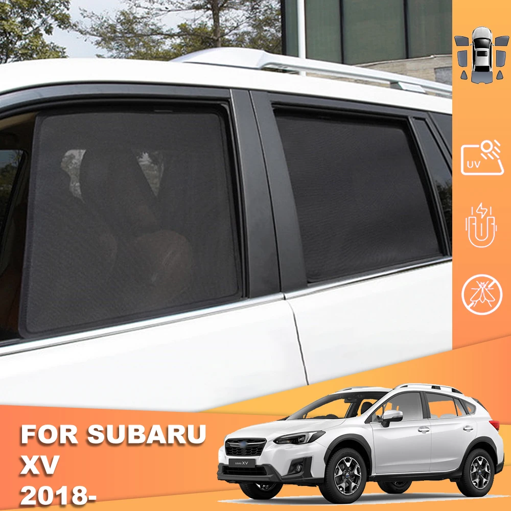 

For Subaru XV Crosstrek MK2 2018-2023 Magnetic Car SunShade Front Windshield Curtain Rear Side Baby Window Mesh Sun shade Visor