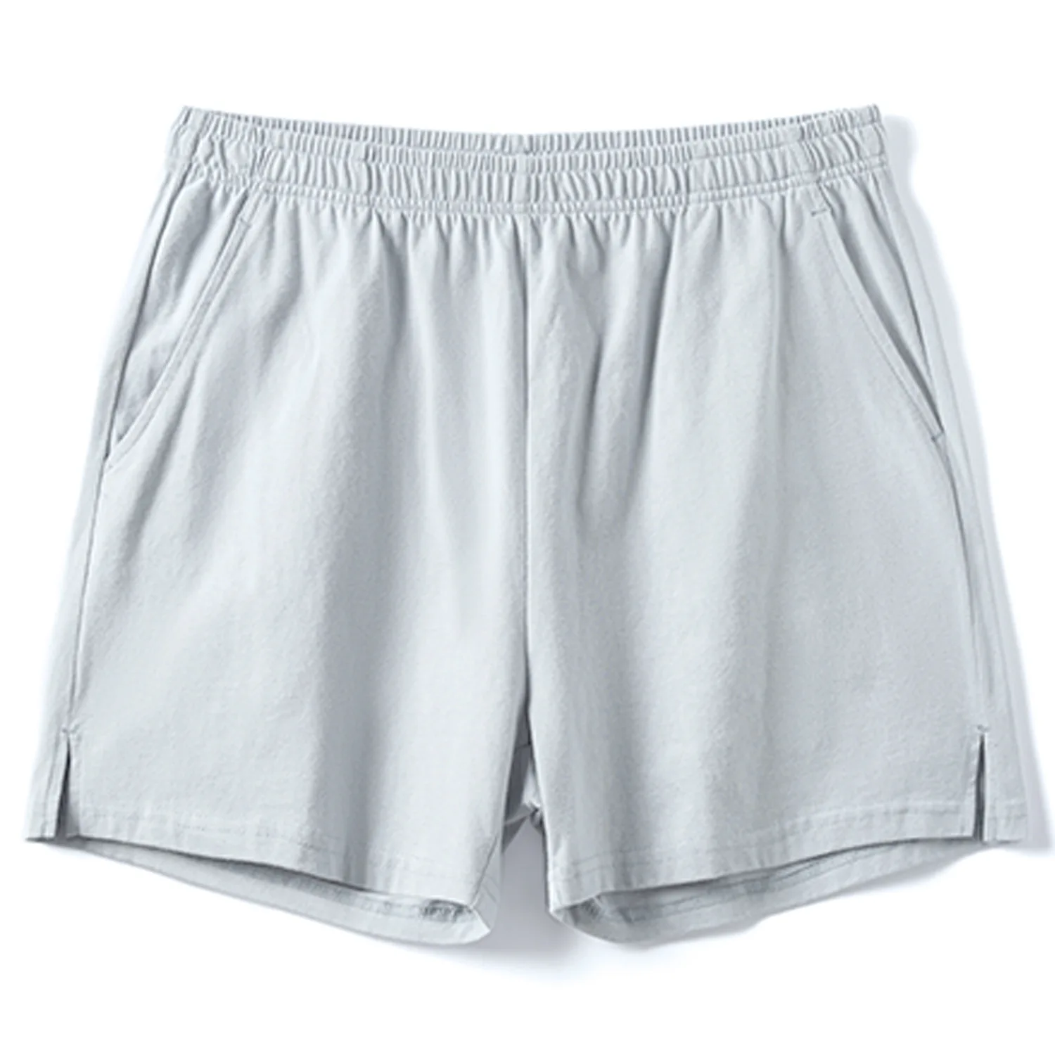 Men's Shorts, Summer Home Cotton Shorts, 4-inch Home Casual Half Pants, Simple Breathable Loose Solid Color Pants