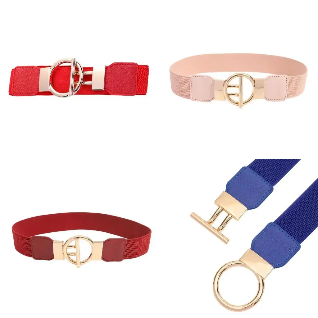 

31BB Adjustable Corset Belt For Women Elastic Waistband Metal Buckles Belt Fashion Accessory Perfect For Dress Office Casual