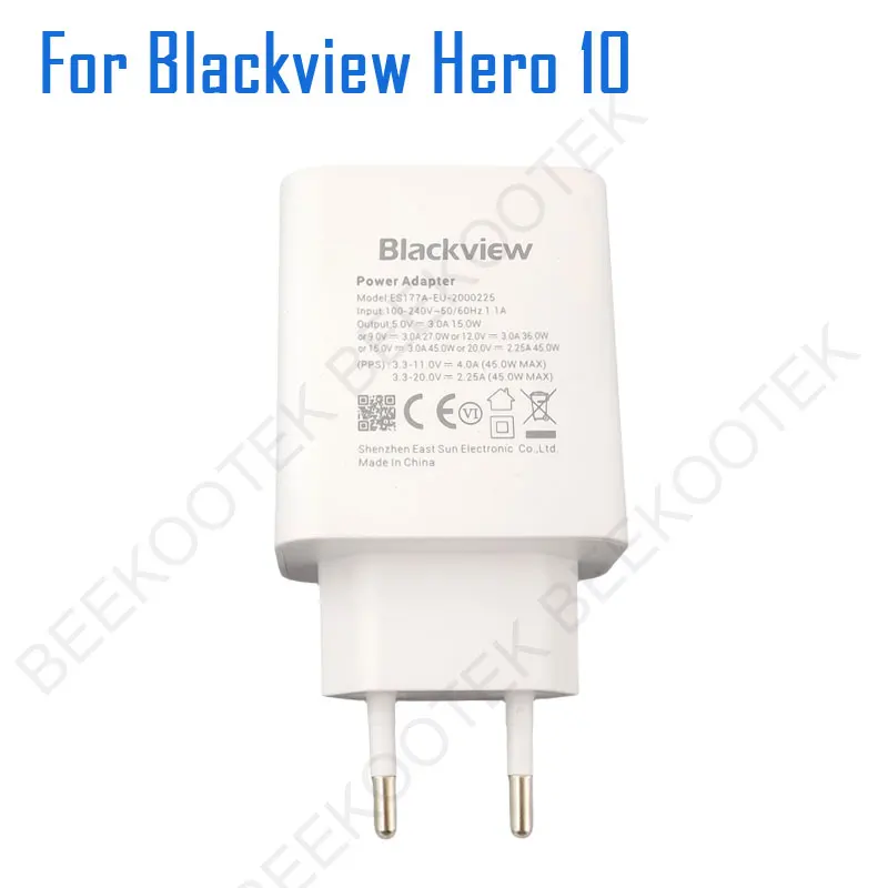 New Original Blackview Hero 10 Charger Official Power Adapter Travel Charger Type-C USB Cable For Blackview Hero 10 Smart Phone