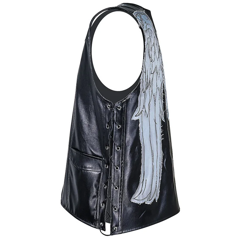 เสื้อกั๊กหนัง yl Dixon สำหรับคอสเพลย์ ชุดผู้ชายจากซีรีส์อเมริกัน The Walking Dead ฤดูใบไม้ผลิ 2020 แฟชั่นชุดแสดงบนเวที