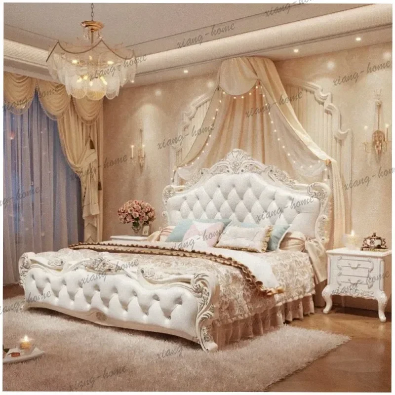 Guest House Elegant Luxury Bed Accessories Set Bedding Storage Bed Frames Headboards Bedroom