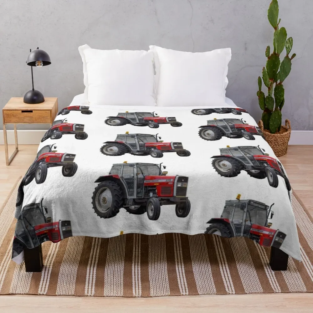 Red tractor Fergus 375 Throw Blanket Decorative Beds Furrys Cute Plaid For Baby Blankets