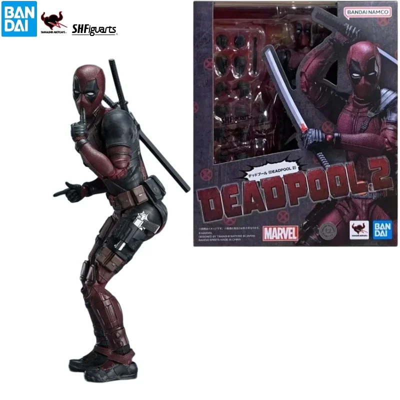 In Stock Bandai Namco S.H.Figuarts Deadpool 2 Marvel 16Cm Movies Original Action Figure Model Toy Birthday Gift Collection