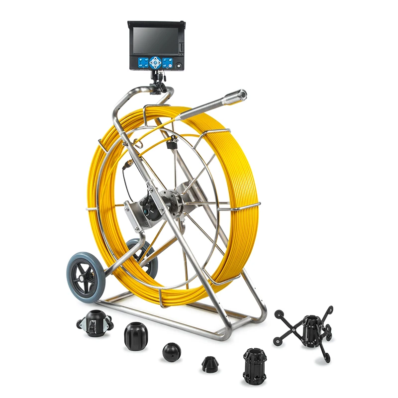 38mm Camera Head Pipe Inspection Camera - 9mm Cable and 60m/200ft ~ 120m/400ft Fiberglass cable 3299F