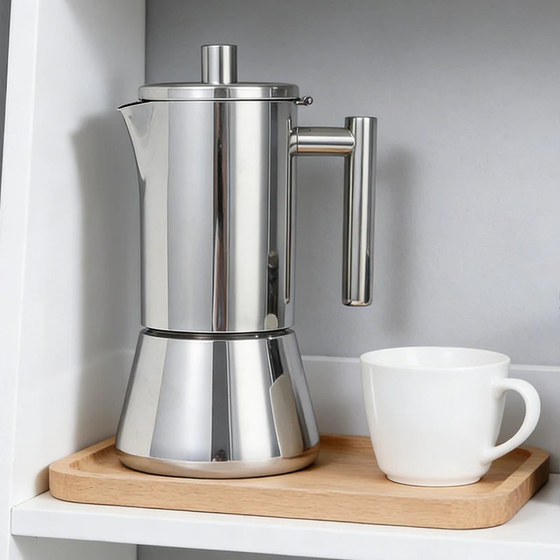 Italian Style Moka Pot Food Grade Stainless Maker Steel Espresso Coffee Maker Durable Home Camping Portable Machine