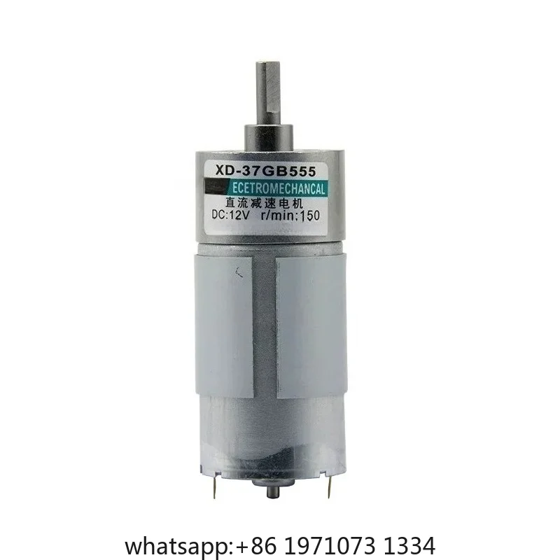 12V24V XD-37GB555 Miniature DC Gear  15W Low Speed Brush  Can Be Reversible  Adjustable Speed Motor
