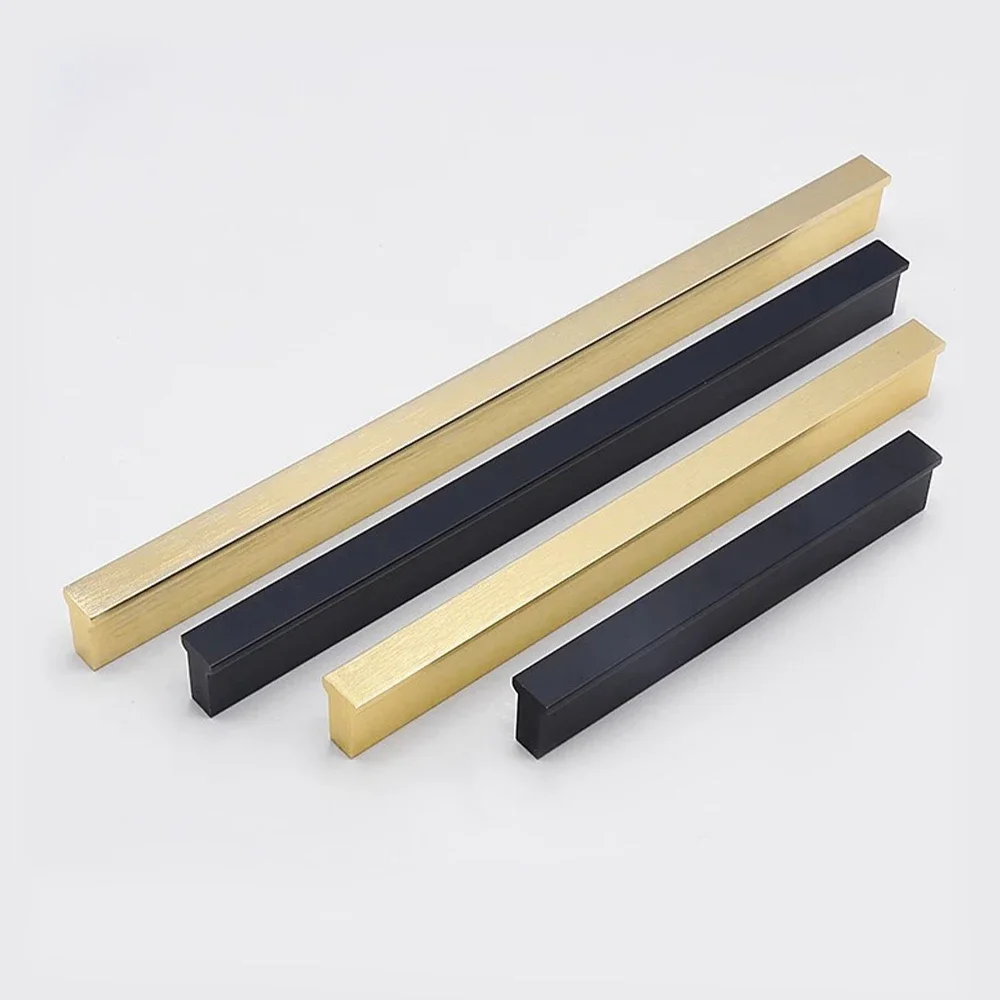 Matte Black Furniture Handles Gold Kitchen Cabinets Cupboard Pulls Handles for Cabinets and Drawers Wardrobe Pulls Drawer Knobs