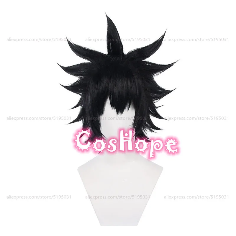 Fushiguro Megumi peruka do Cosplay mężczyzn 30cm peruka krótka czarna peruka Cosplay peruki syntetyczne peruka do Cosplay Anime