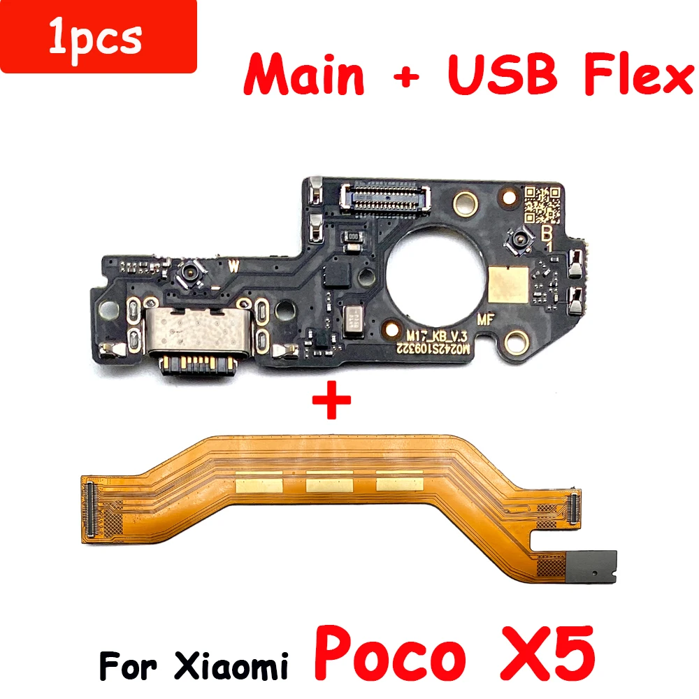 Puerto de carga USB, Conector de placa base principal FPC, Cable flexible para Xiaomi Poco F2 Pro X4 Pro 5G M4 Pro 4G X5 Pro 5G, nuevo