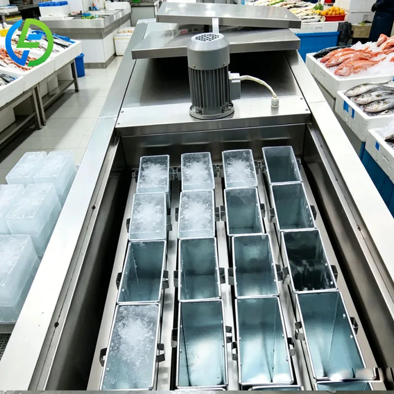 Industrial Ice Brick Machine Large Capacity Ice Block Maker Fast Production Stainless Steel Customized