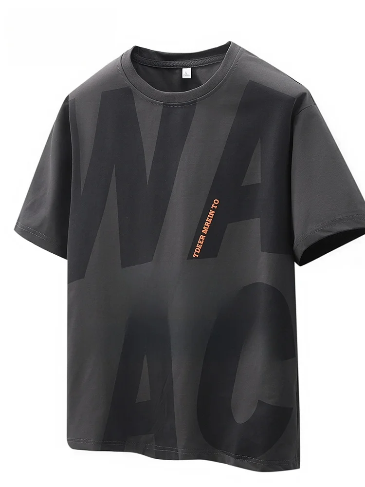 

MoChao Summer New plus Size ort Sve T-irt Men's Casual Versatile Cool Feeling f Sve Leisure Body T-irt Top Men...