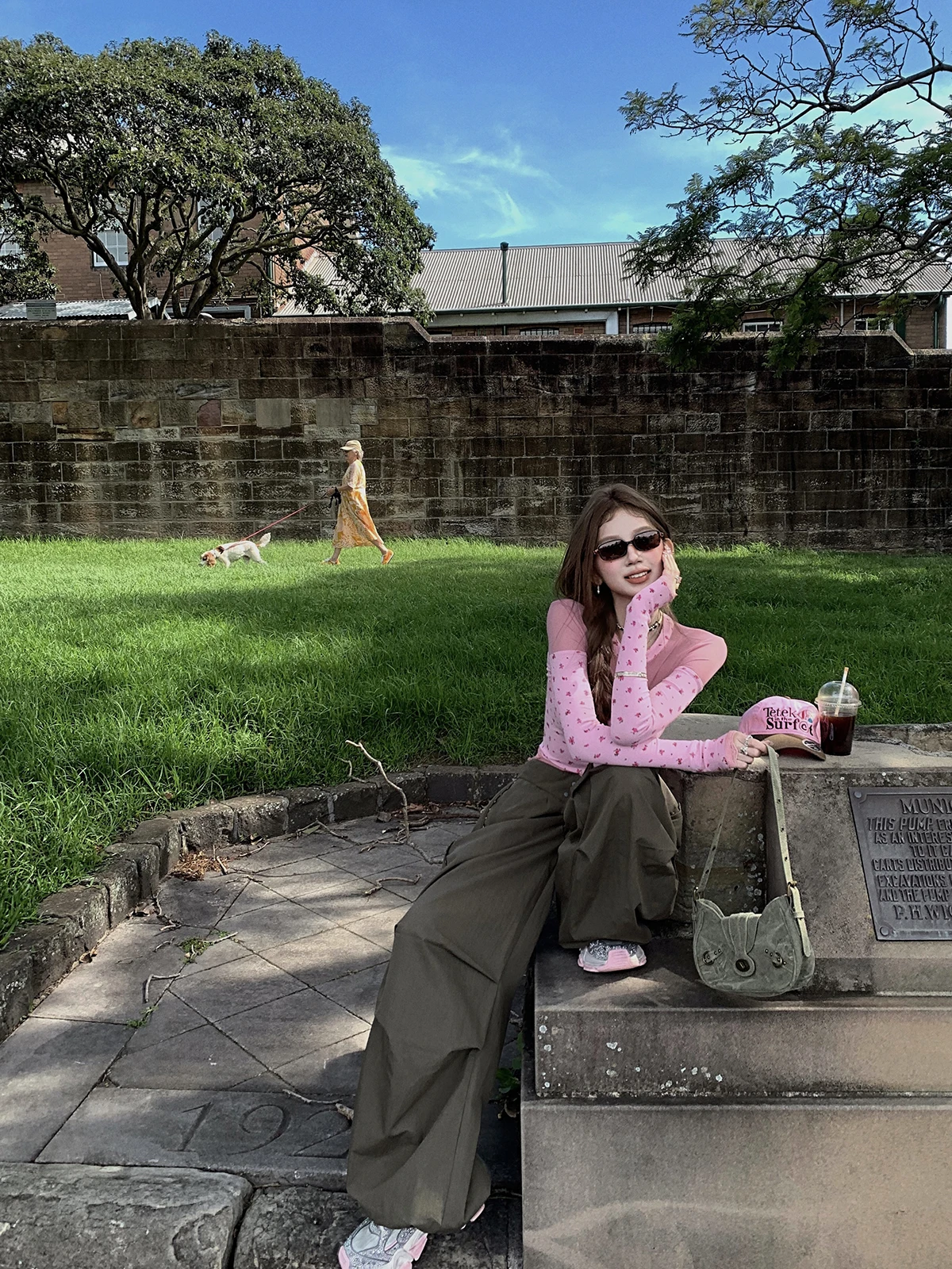 

Женские брюки Tongiiuu в американском ретро-стиле, широкие, прямые, с манжетами, повседневные, длинные, удобные, из смесового хлопка