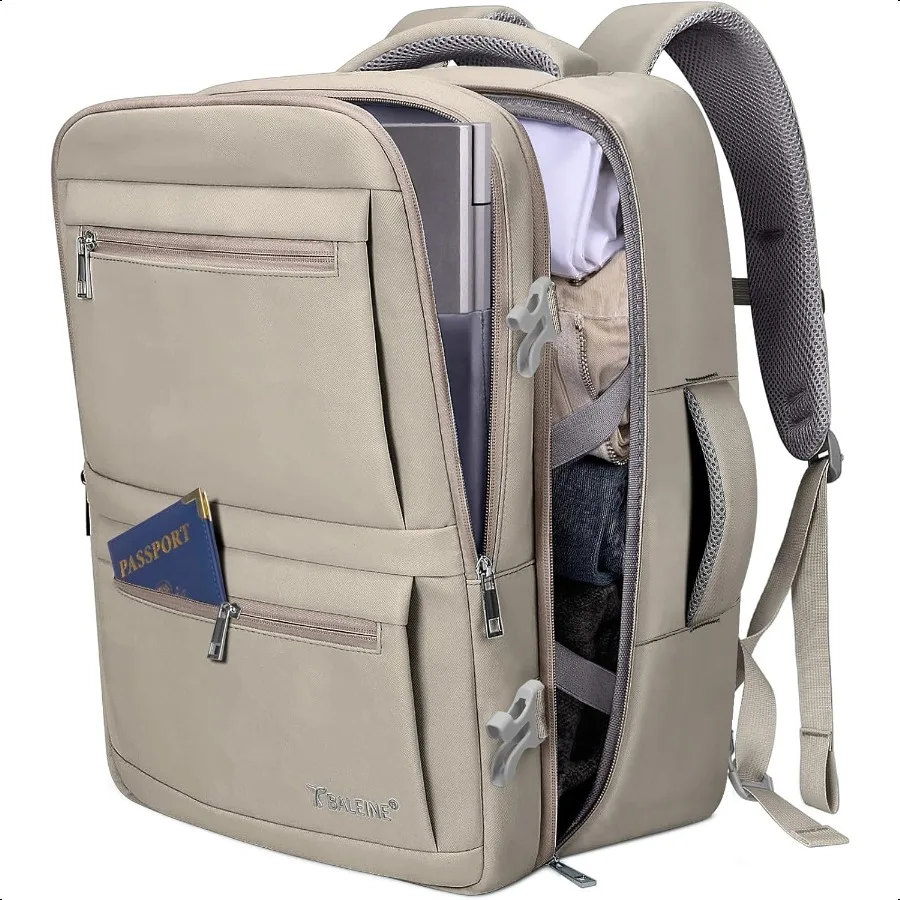 

Travel Backpack for Women Men Large Sturdy Carry On Laptop Backpack Gifts for Busin Casual Weekender Hiking Large Khaki