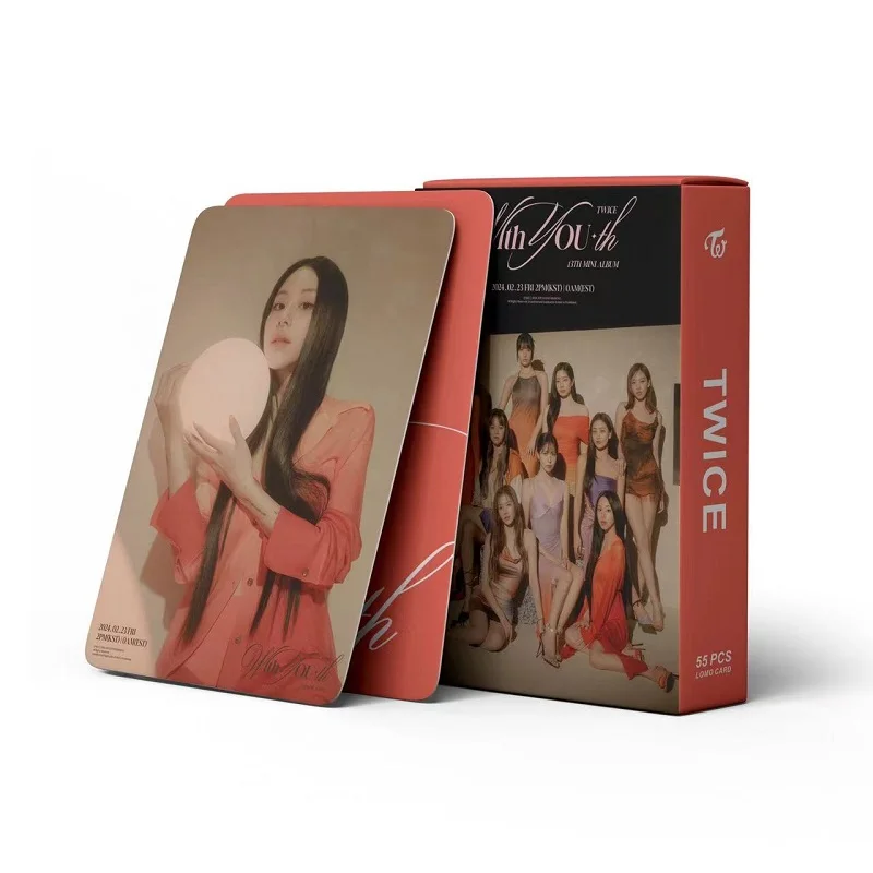 55pcs/set TWICE 4th BEST ALBUM Lomo Cards New IZTY Photo Album The Feels High Quality Photocard Fans Gift