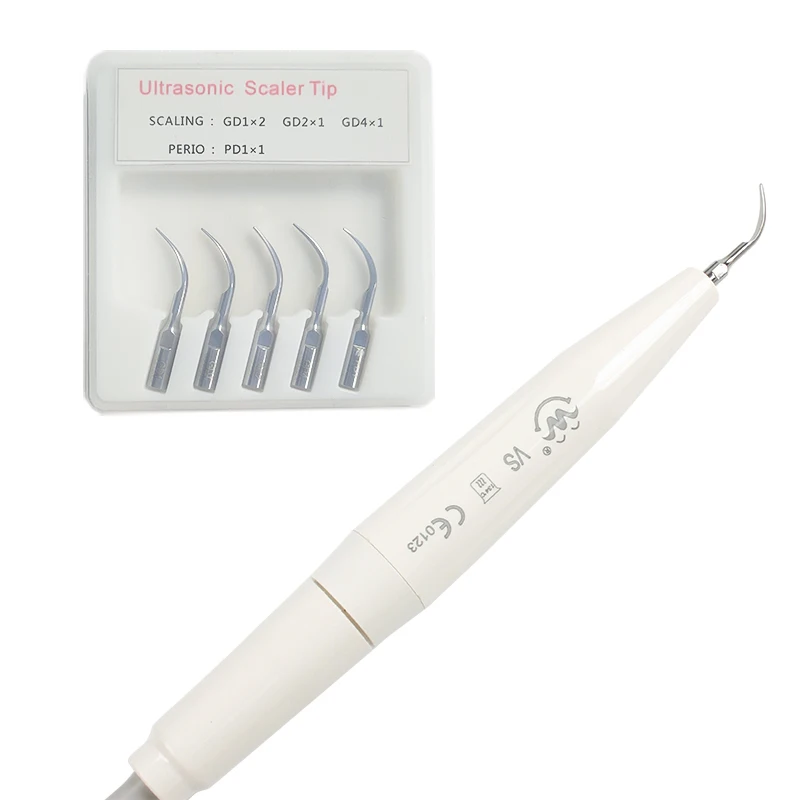 VVDental Ultrasound Dental Scaler With Handpiece and 5 Tips Calculus Cleaner Oral Care Tooth Cleaner Ultrasonic Scaler