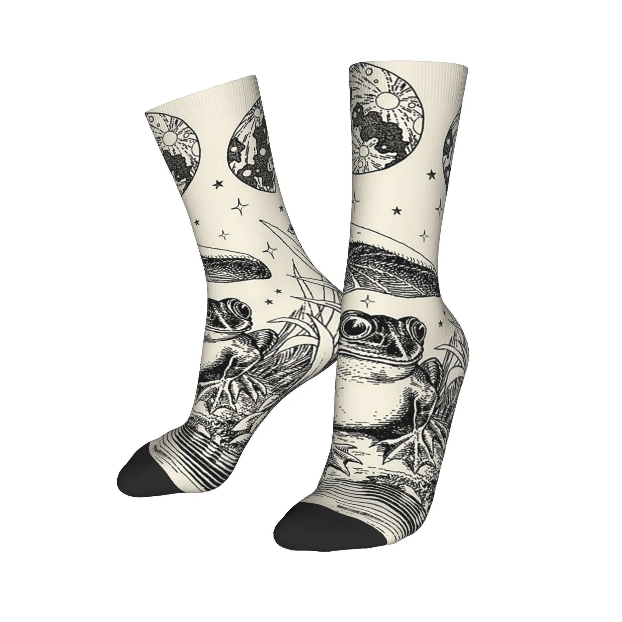 

Носки на все сезоны с рисунком лягушек и грибов, длинные носки в стиле Харадзюку, хип-хоп, аксессуары для мужчин и женщин