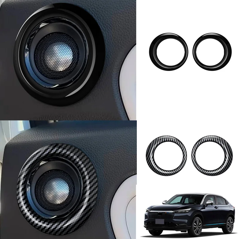 

Для Honda Vezel H-RV HRV 2025 2026 ABS углеродное волокно задняя дверь верхний звуковой сигнал дверной аудио динамик крышка громкоговорителя накладка аксессуары