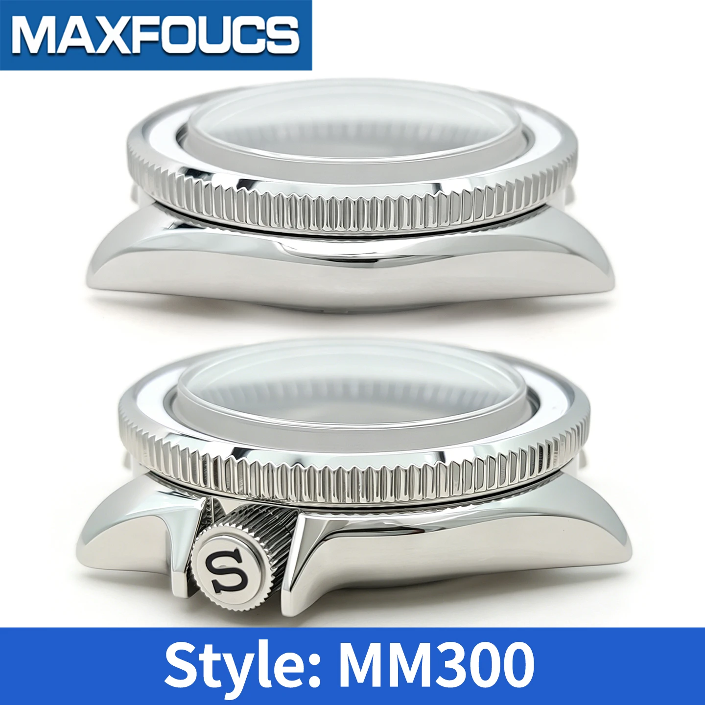 Sea Master/Turbine/Prospex/MM300 Glänzend Silbernes Uhrengehäuse für SKX SKX007 NH35 4R36 4-Uhr-Position MOD Stahl Uhrengehäuse Teile Maßanfertigung – Detail 17