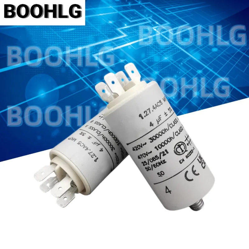 1PCS 4uF MKP Film Capacitor Model 1.27.4AC3 Special For ABB Inverter Cooling Fan Industrial Motor Starting Operation