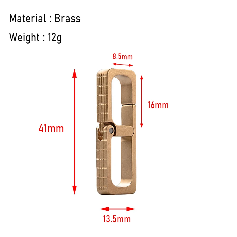 Hohe Qualität Einfache Messing Keychain Mini Tragbare männer Taille Hängen Auto Schlüssel Kette Quick Release Verschluss