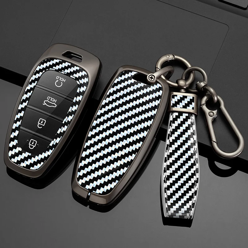 Zinc Alloy Full Cover Car Key Case for Hyundai Sonata Sel Ev 6 Ev 8 IONIQ 5 Nexo DN8 Fe Tucson Sonata Staria NX4 Ioniq