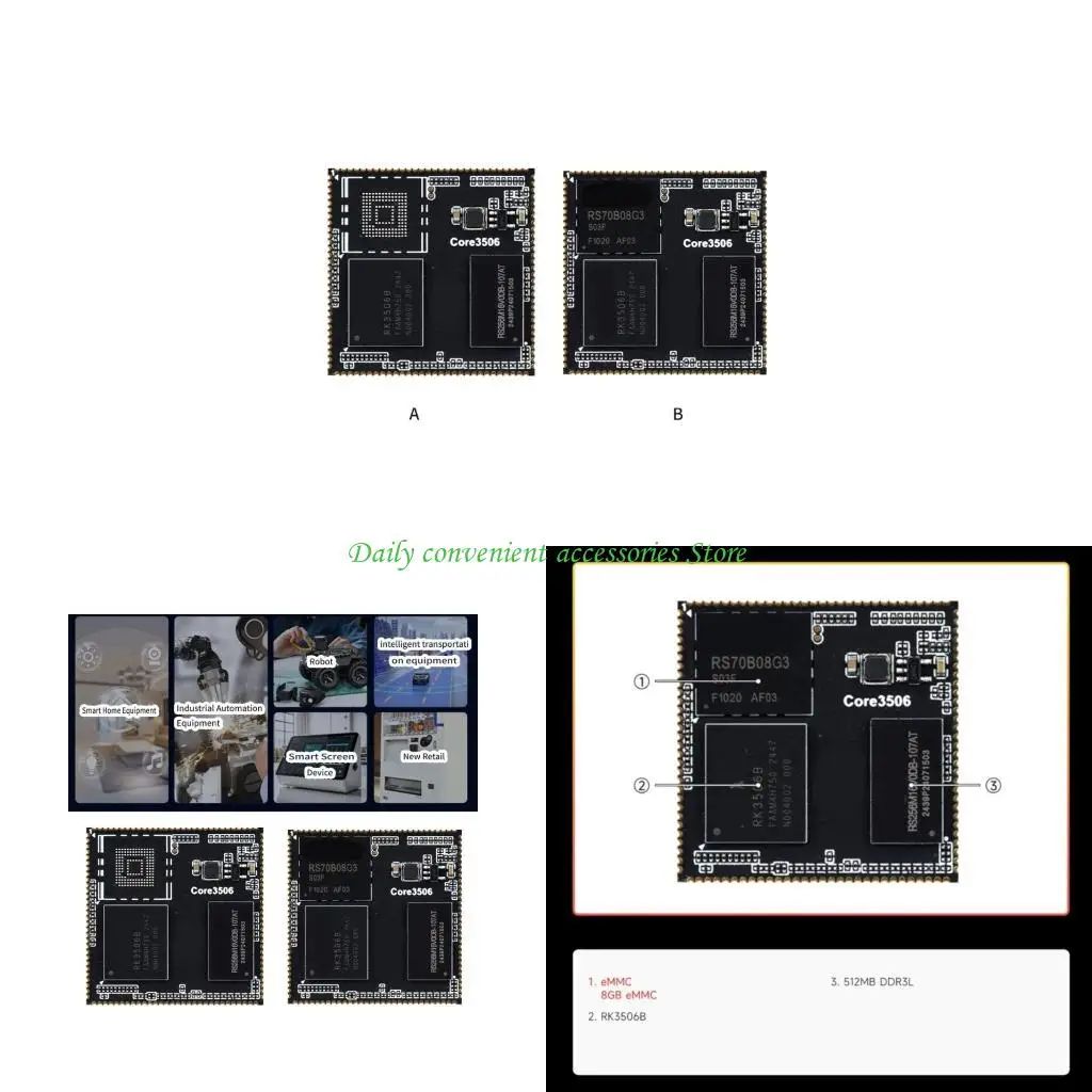 

97QB Main Board Flexible Configuration RK3506B Chip Onboard DDRL3 Processor 8GB eMMC