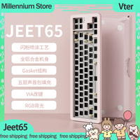 Vter Jeet65 Mechanical Keyboard Kit Wireless Tri-Mode Support Via/Qmk Aluminum Alloy Keyboard For Esports Gamer Gifts