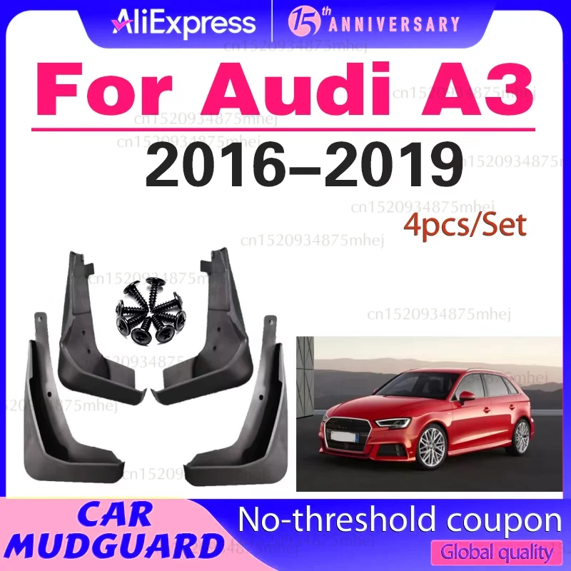 

For AUDI A3 HATCHBACK 2016 2017 2018 2019 Fender Mudflaps Splash Guards Mudguards Mud Flaps car Accessories