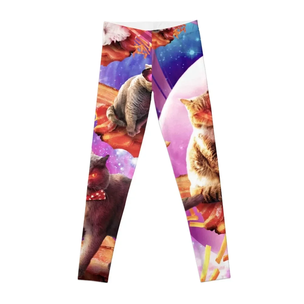 

Bacon Galaxy Laser Cat - Space Bacon Cats Leggings sports woman gym sports shirts gym Womens Leggings